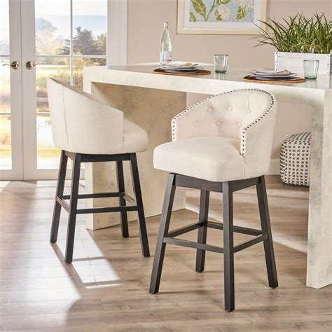 Milano 28-inch Quilted Ivory Bonded Leather 28-inch Barstool by. . Christopher knight barstools